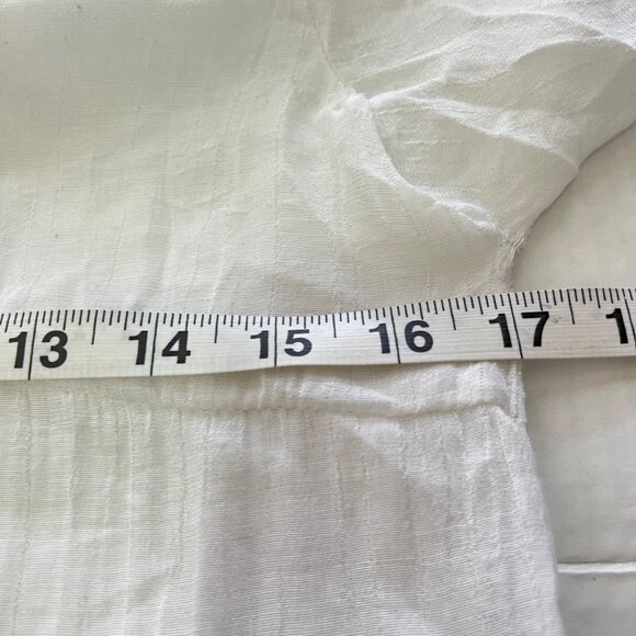 Y2K Babydoll Womens White Crochet Top Sz S Fairy Cottage Boho Peasant Coastal - Picture 4 of 7